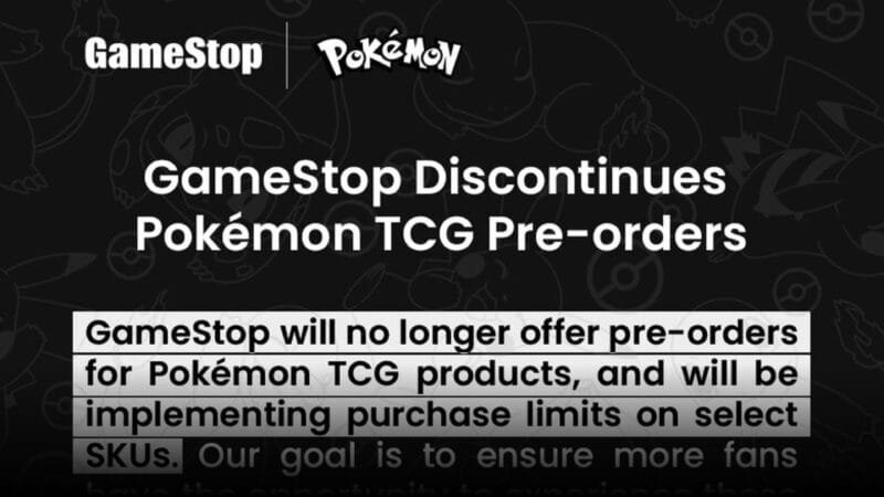 Gamestop CANCELS Pokemon Preorders